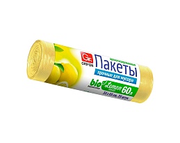 Мешки для мусора 60 л, ароматизированные, Лимон, желтые, в рулоне 20 шт., ПНД, 9 мкм, 650х550 мм, GRIFON Aroma, 101-023 Li в Чехове
