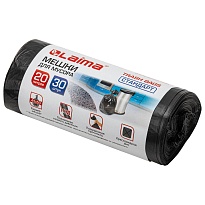 Мешки для мусора 20 л, черные, в рулоне 30 шт., ПНД, 8 мкм, 500х450 мм, LAIMA, 601376 в Чехове