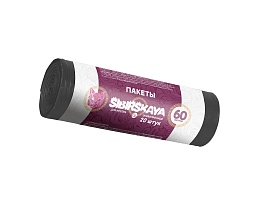 Мешки для мусора 50 л, черные, в рулоне 20 шт., ПНД, 10 мкм, 700х600 мм, SIBIRSKAYA, 101-006 S в Чехове