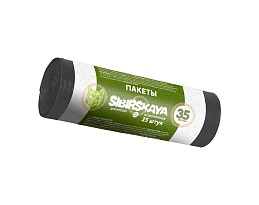 Мешки для мусора 30 л, черные, в рулоне 25 шт., ПНД, 7 мкм, 580х480 мм, SIBIRSKAYA, 101-003 S в Чехове