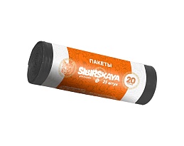Мешки для мусора 20 л, черные, в рулоне 25 шт., ПНД, 6 мкм, 420х450 мм, SIBIRSKAYA, 101-001 S в Чехове