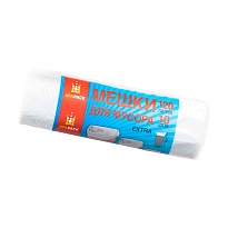 Мешки для мусора 120 л, белые, рулон 10 шт., ПНД, 12 мкм, 1100х690 мм, Эконом, МЭ2622 (МНЭ 120-10б) в Чехове