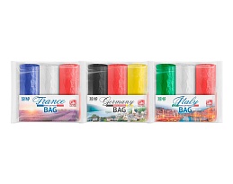 Мешки для мусора 30 л, ассорти, в рулоне 20 шт., ПНД, 9 мкм, 600х500 мм, GRIFON Триколор, 101-024 в Чехове