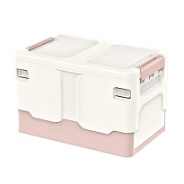 Ящик пластиковый складной белый, дно розовое, 370х240х240 мм в Чехове Ящик пластиковый складной белый, дно розовое, 370х240х240 мм в Чехове