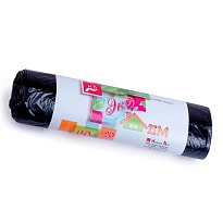 Мешки для мусора 60 л, черные, в рулоне 20 шт., ПНД, 7 мкм, 700х600 мм, Концепция Быта ЭкоДом, 601349 в Чехове