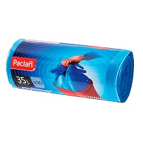 Мешки для мусора 35 л, с ушками, синие, в рулоне 30 шт., ПНД, 10,5 мкм, 640х500 мм, PACLAN Multitop, 600819 в Чехове