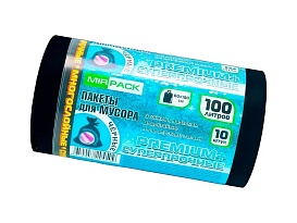 Мешки для мусора 100 л, черные, в рулоне 10 шт., ПВД, 70 мкм, 1000х600 мм, PREMIUM+, 1001076 в Чехове Мешки для мусора 100 л, черные, в рулоне 10 шт., ПВД, 70 мкм, 1000х600 мм, PREMIUM+, 1001076 в Чехове