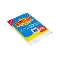 Мешки для мусора 20 л, с ручками, черные, в пачке 20 шт., ПНД, 10 мкм, 550х440 мм, Крепак, 4607075710023 в Чехове