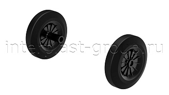 Комплект колес для контейнера 120 л.  черный в Чехове